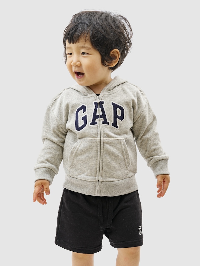 babyGap リラックスフィット GAPロゴ フレンチテリー プルオン ショートパンツ-3