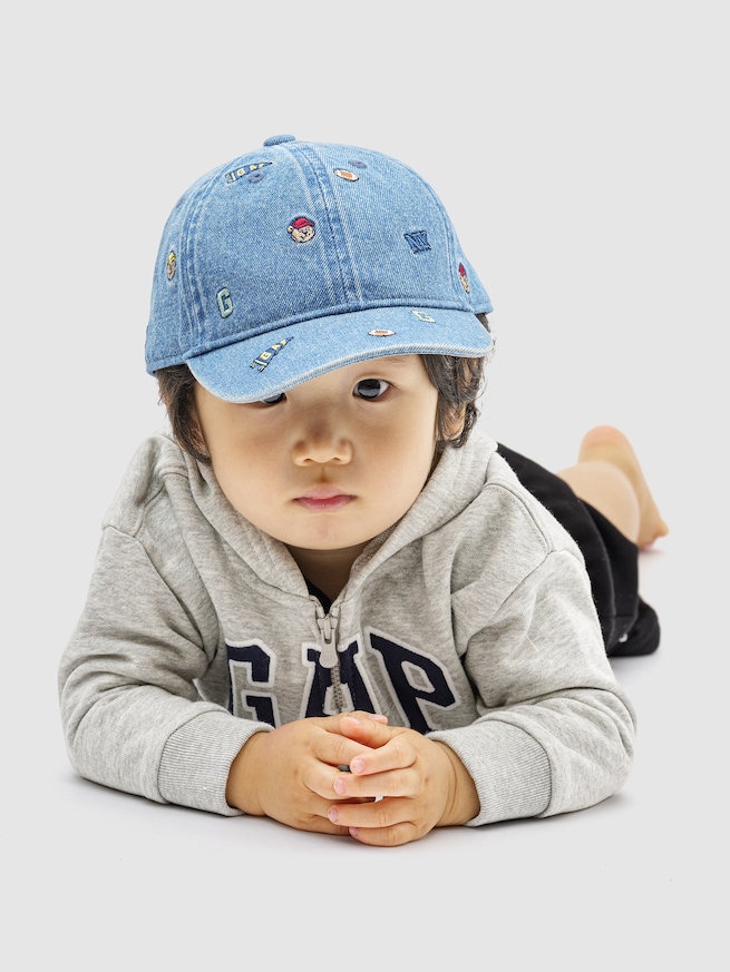 刺しゅう デニム バーシティスタイル ベースボールキャップ (幼児・ベビー)-2