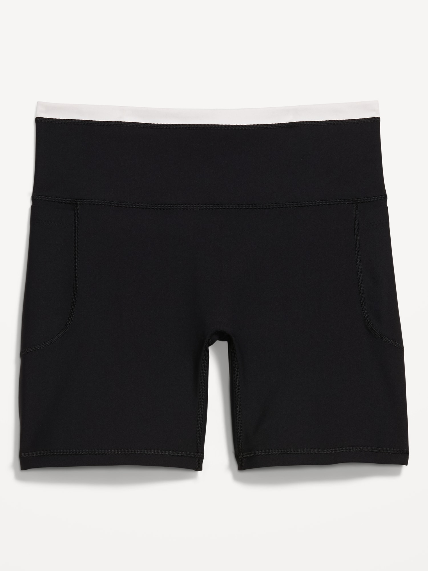 Extra-High Waisted PowerSoft Boundless Pocket Biker Shorts-- 6-inch inseam - No Front Seam