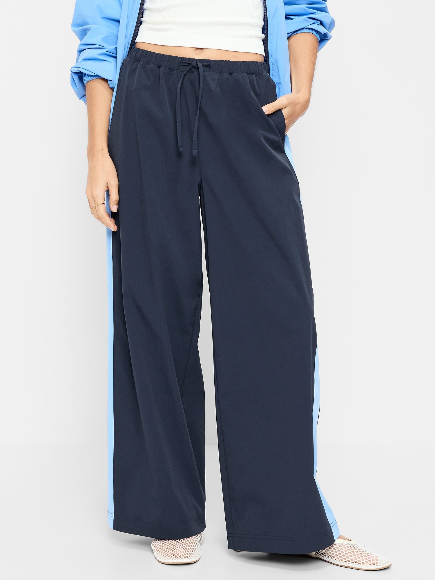 PANTALON SPORT TISSÉ LÉGER À TAILLE HAUTE TECH TREK