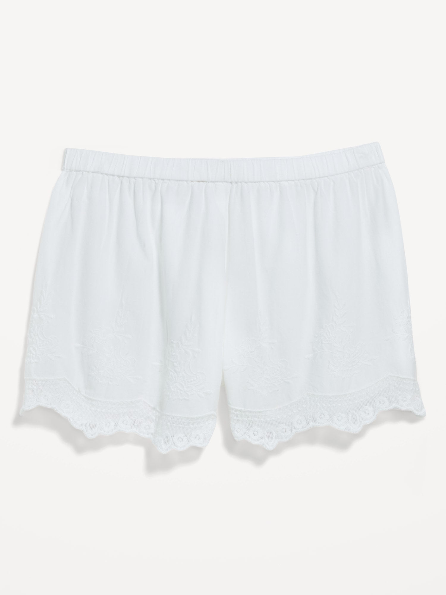 SHORTS À TAILLE HAUTE À BORDURE EN DENTELLE
