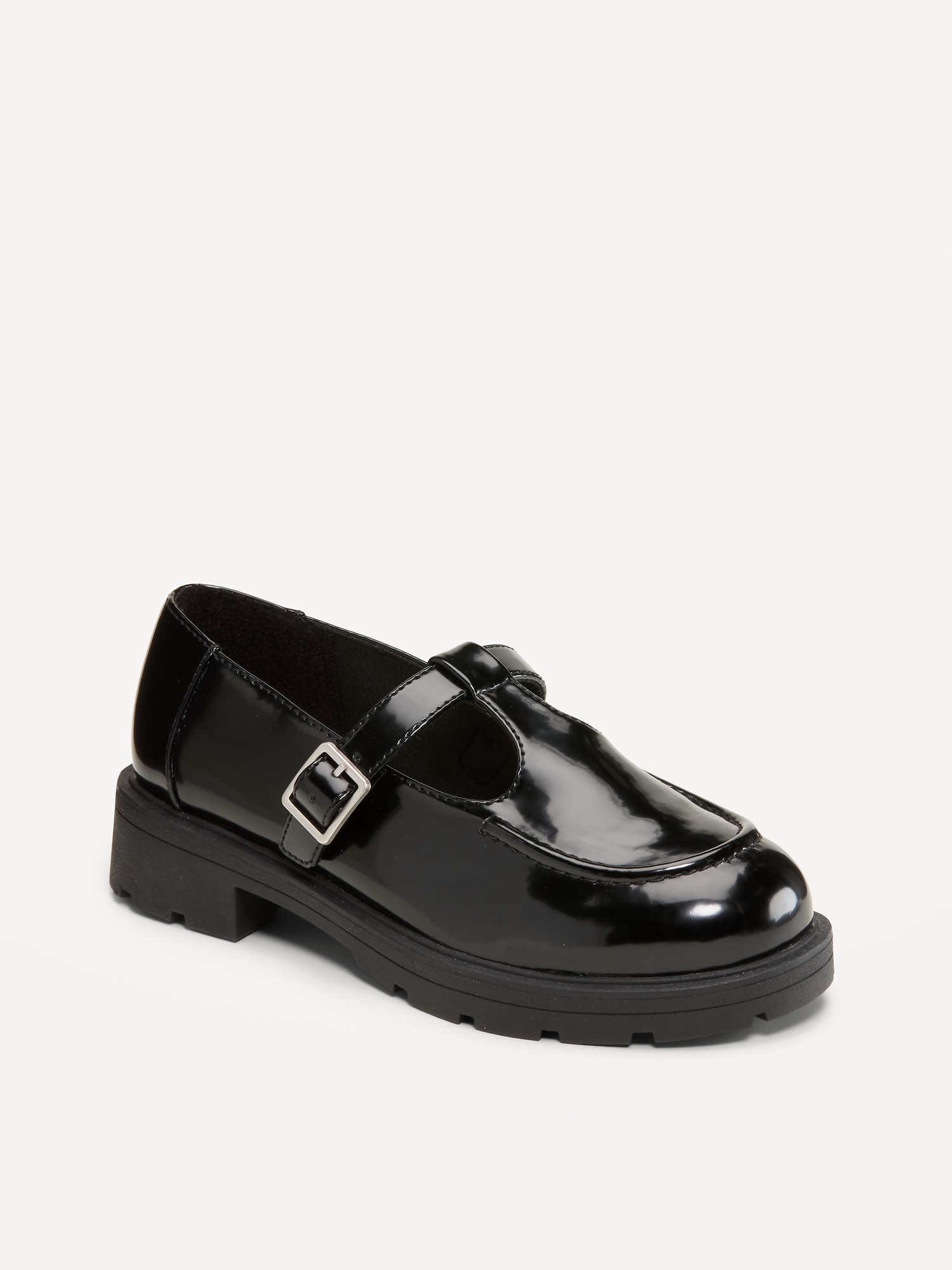girls black dress shoes Little Leather Shoe Leather Scalloped Mary Jane The insole is thick and padded with premium latex for a special more memorable cozy feeling Girls' Dress Shoes | Shoe