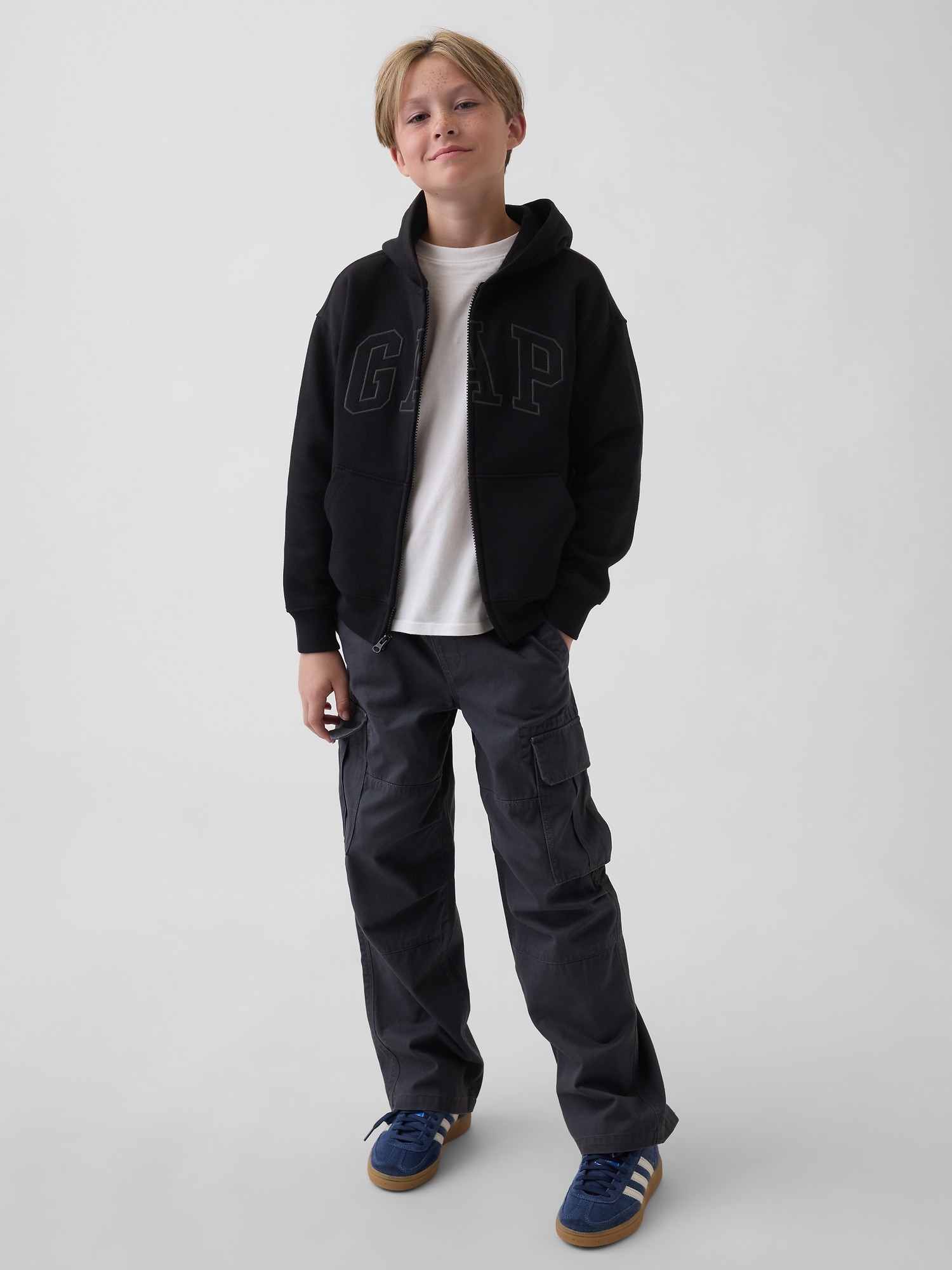 Gap公式オンラインストア | Kids Relaxed Gap Logo Zip Hoodie