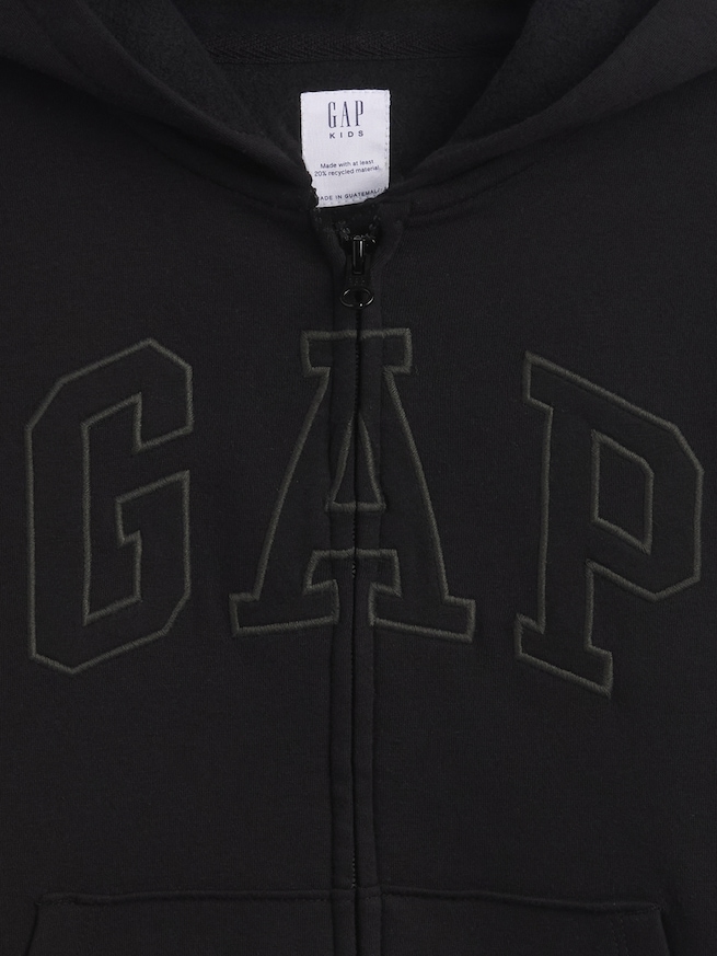 リラックスフィット GAPロゴ ジップアップパーカー (キッズ)-4
