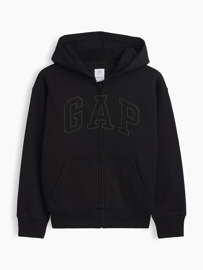リラックスフィット GAPロゴ ジップアップパーカー (キッズ)-1
