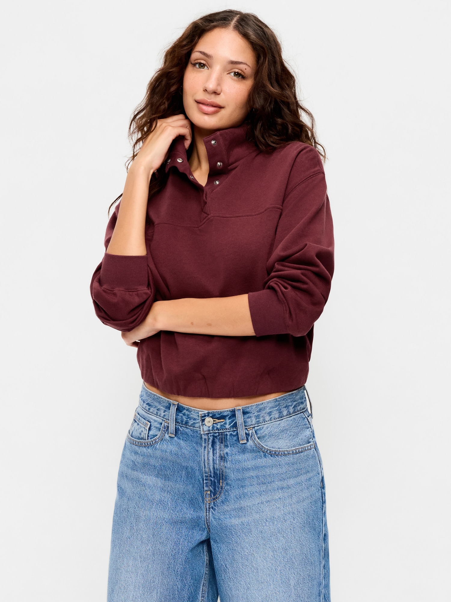 SoComfy Funnel-Neck Sweatshirt