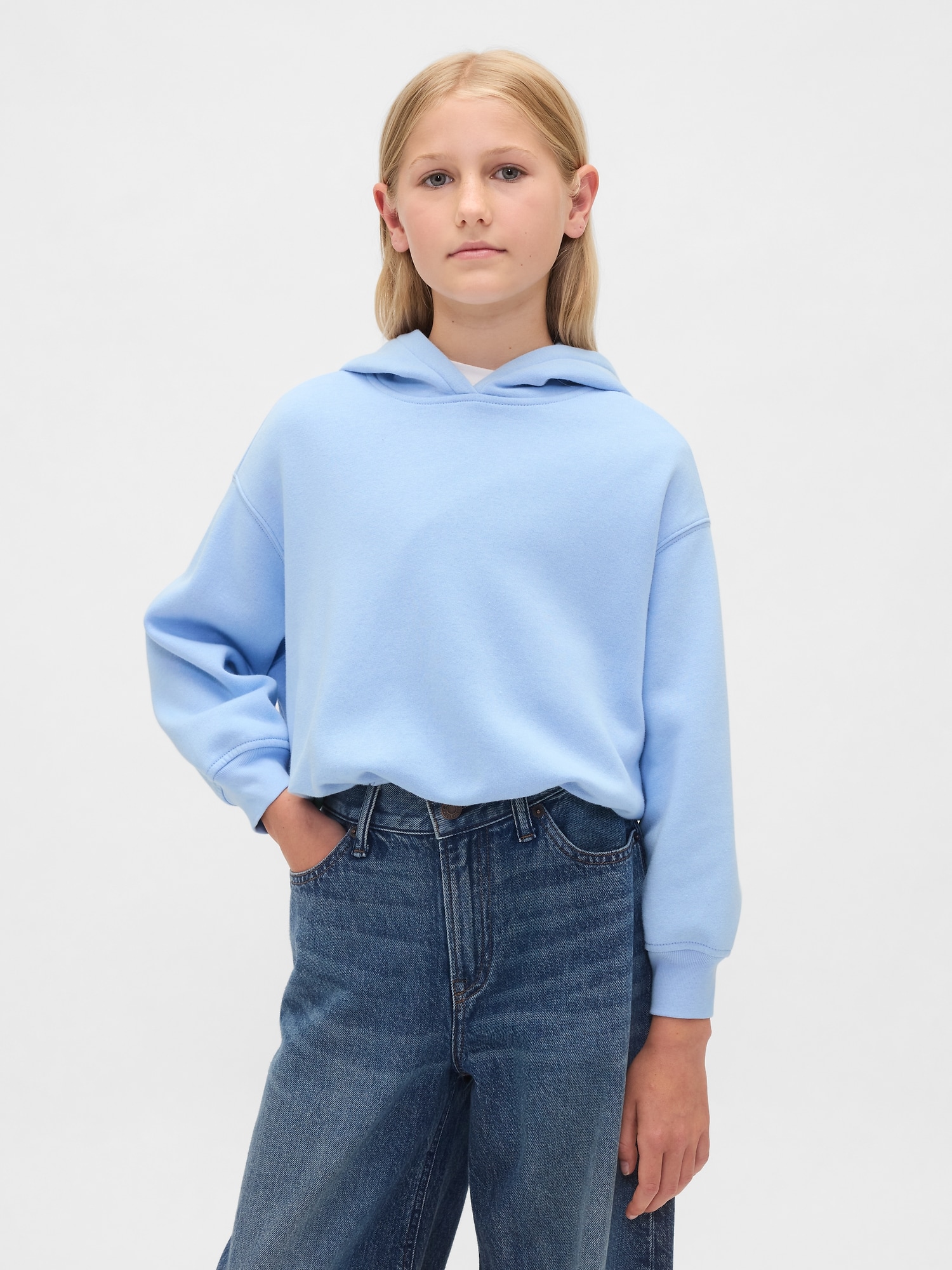 CHANDAIL À CAPUCHON BOUFFANT SURDIMENSIONNÉ VINTAGEDOUX POUR ENFANT