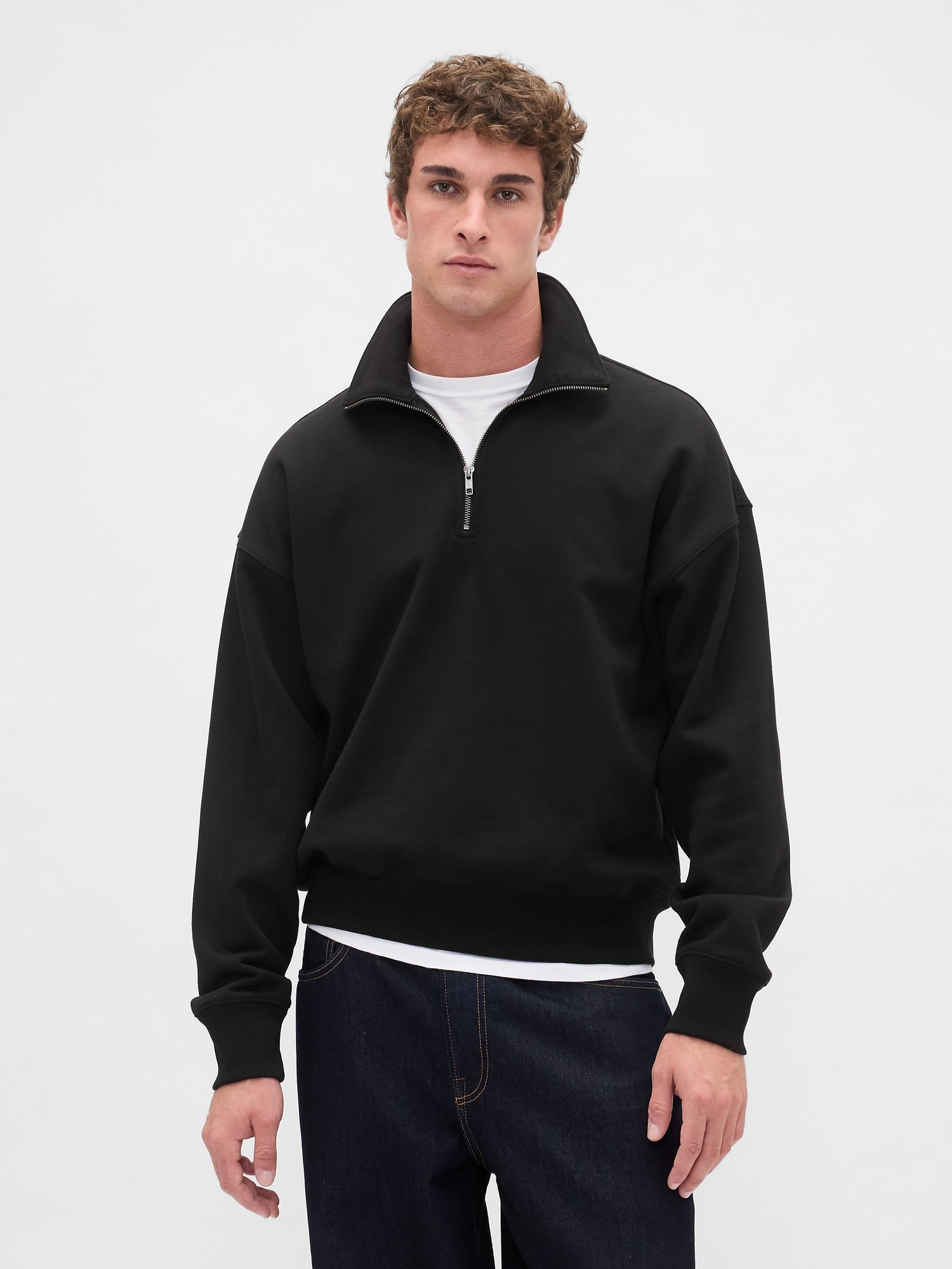 Adult Heavyweight Oversized Quarter-Zip Pullover