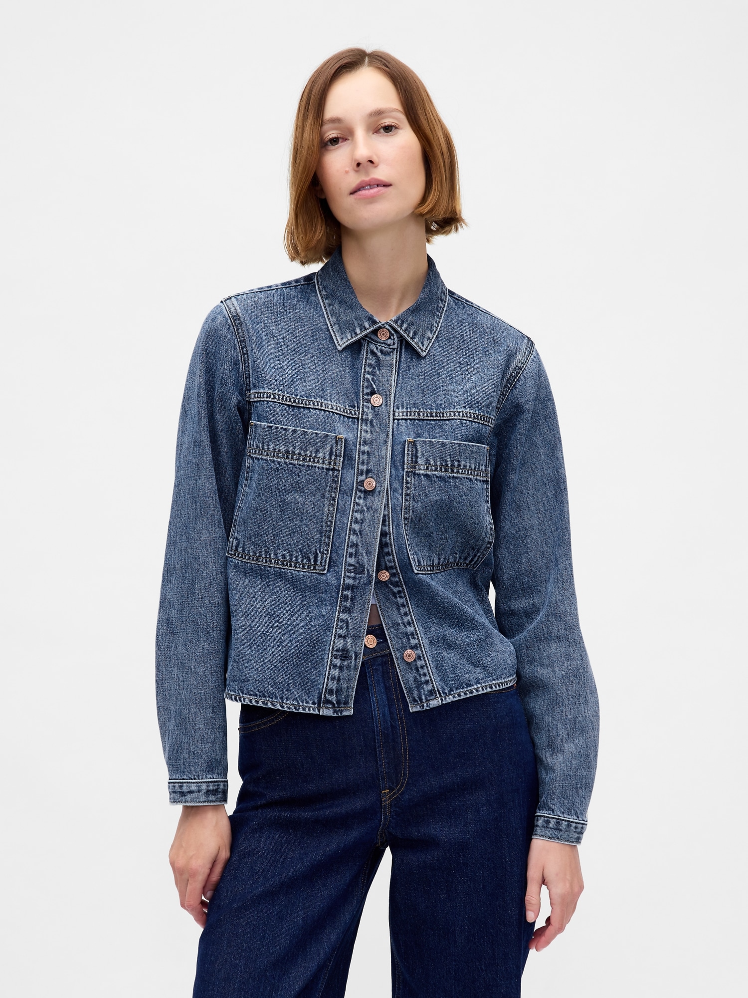 VESTE-CHEMISE EN DENIM