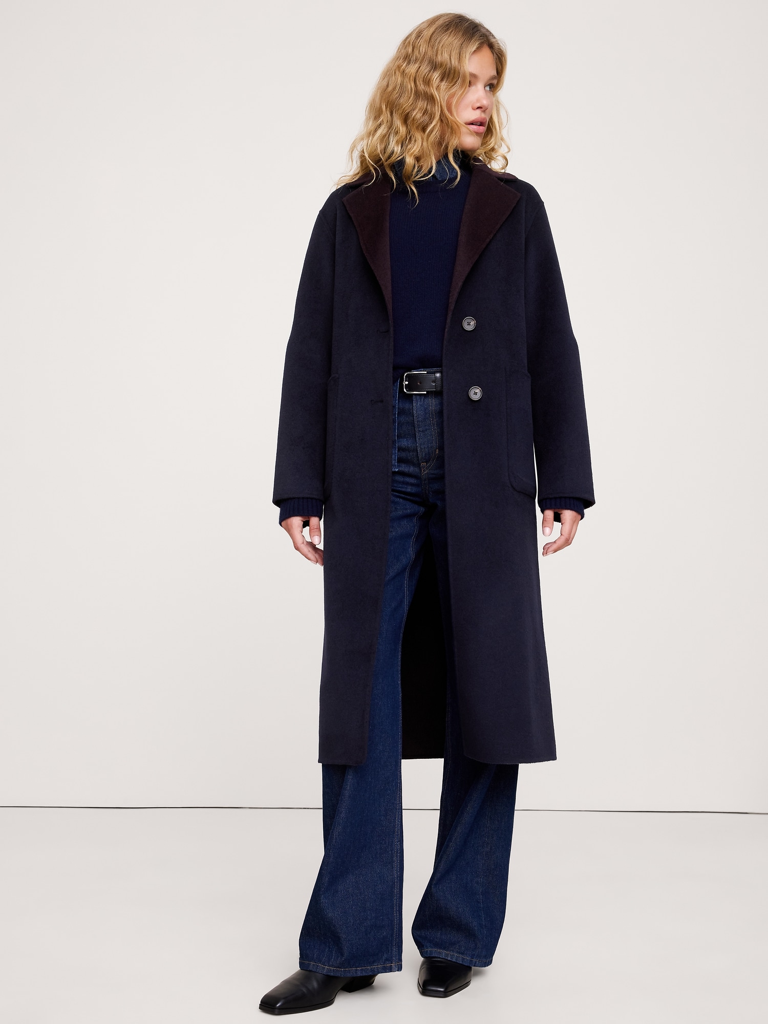 MANTEAU EN TISSU DOUBLE FACE