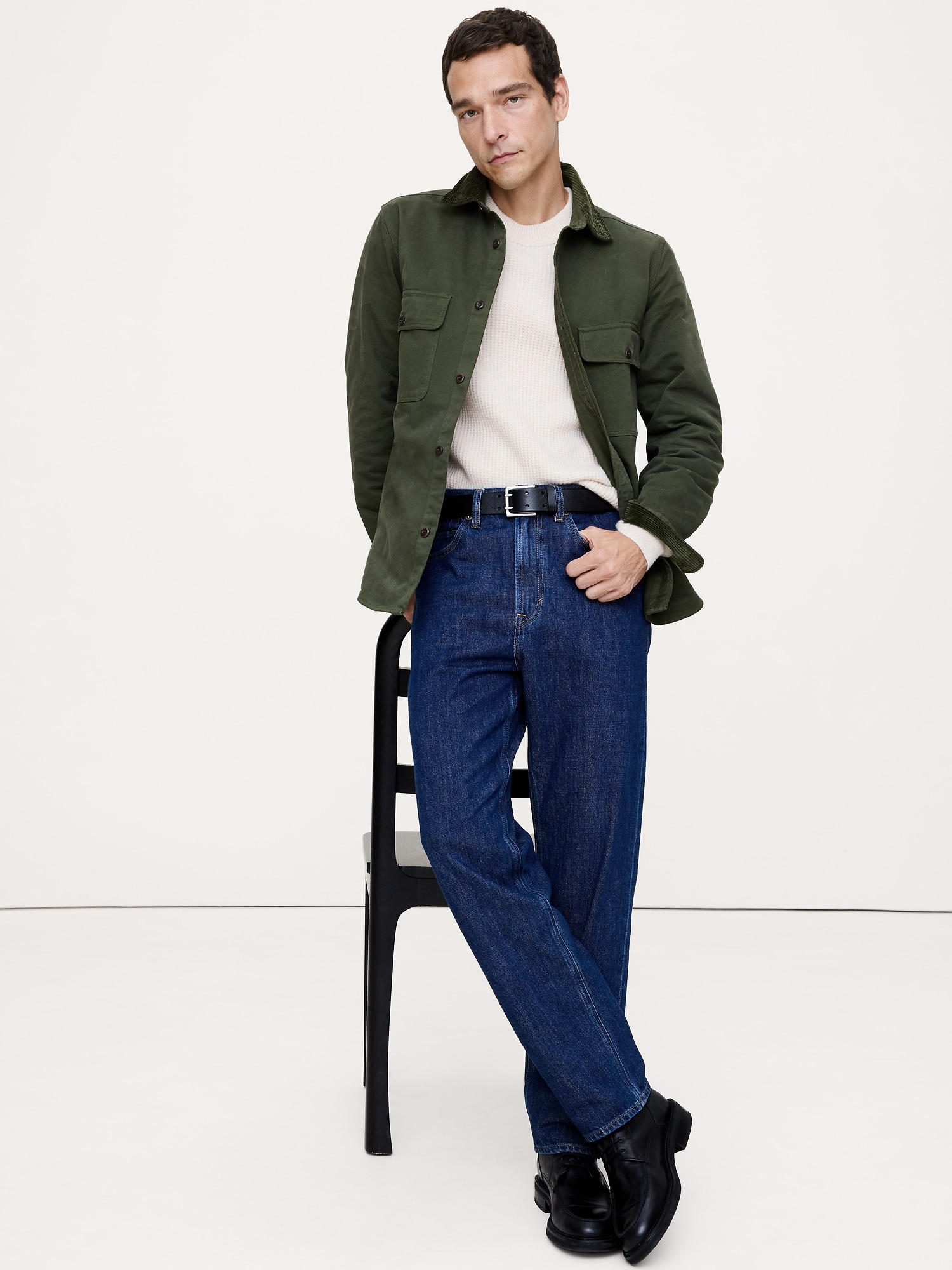 Standard-Fit Cotton Twill Overshirt