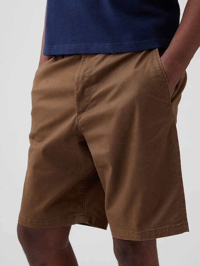 9インチ エッセンシャル カーキ ショートパンツ-4