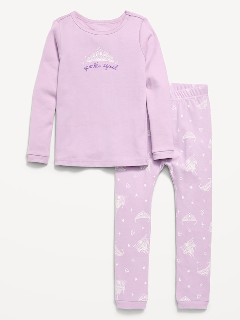 Printed Snug-Fit Pajama Set for Toddler & Baby
