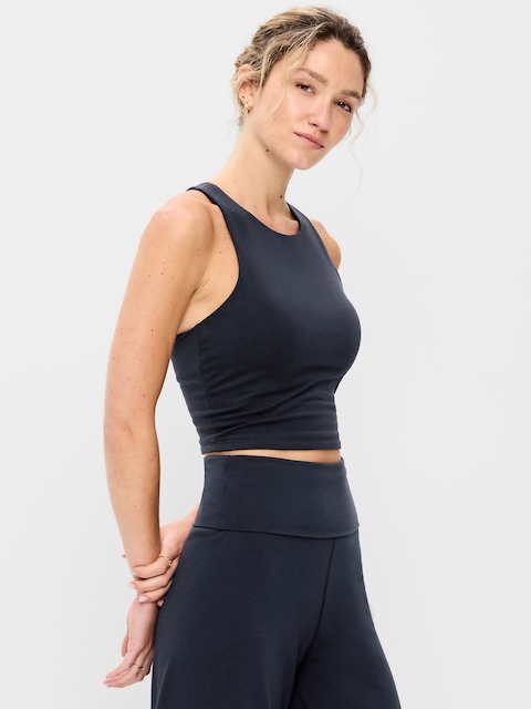 Light Support PowerChill High-Neck Racerback Sports Bra