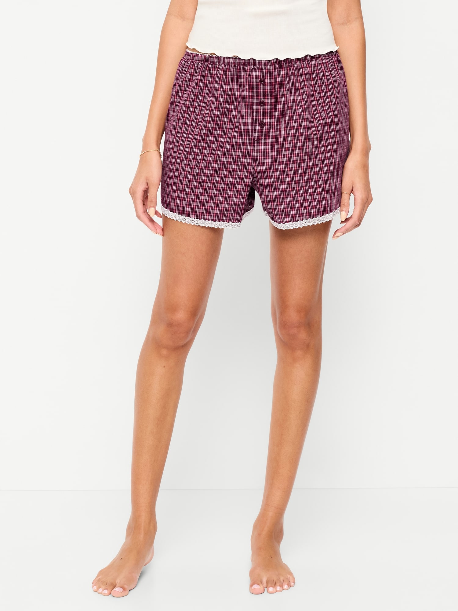 Classic Poplin Boxer Pajama Shorts
