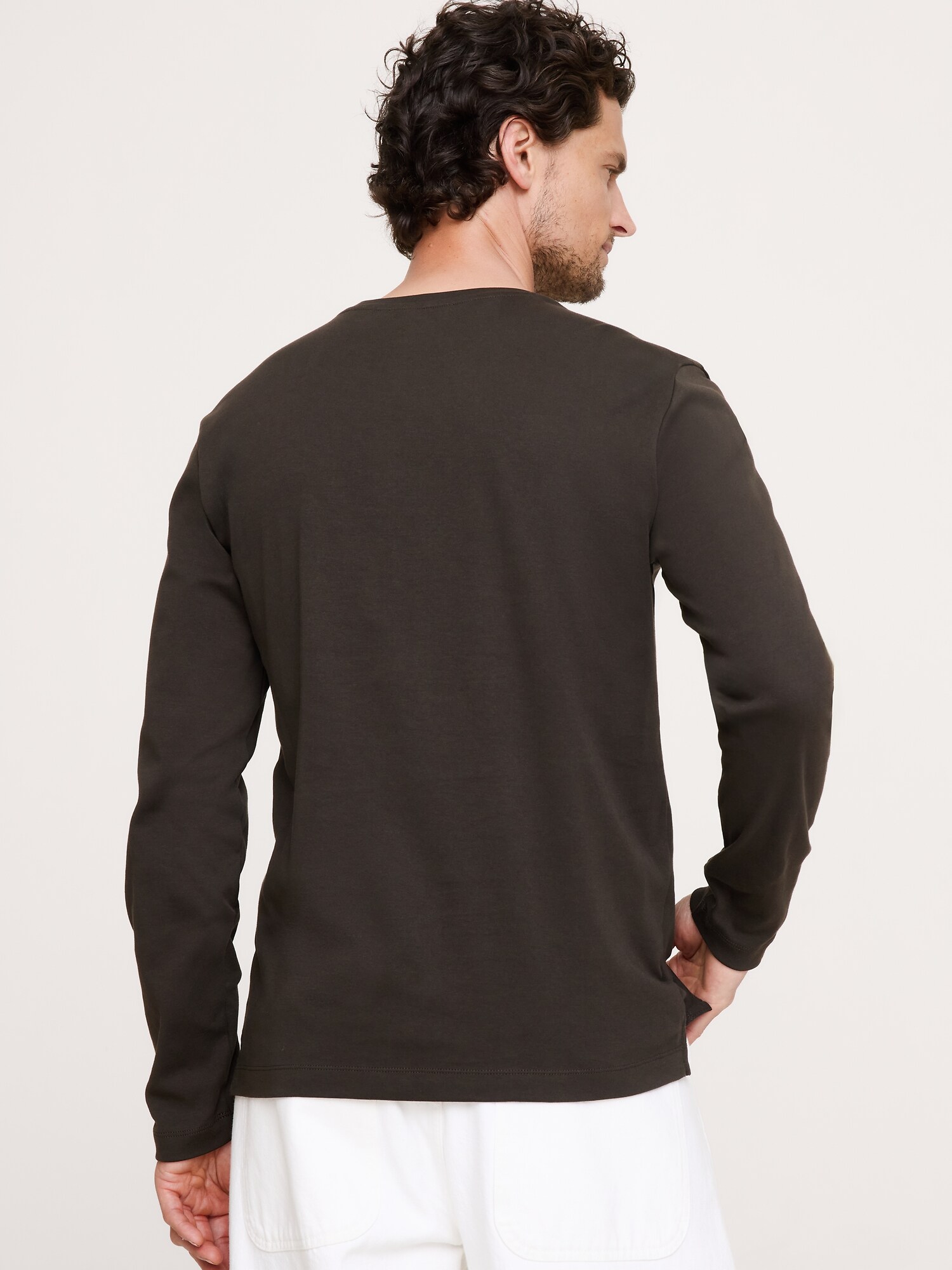 Luxury-Touch ロングスリーブ Tシャツ-1