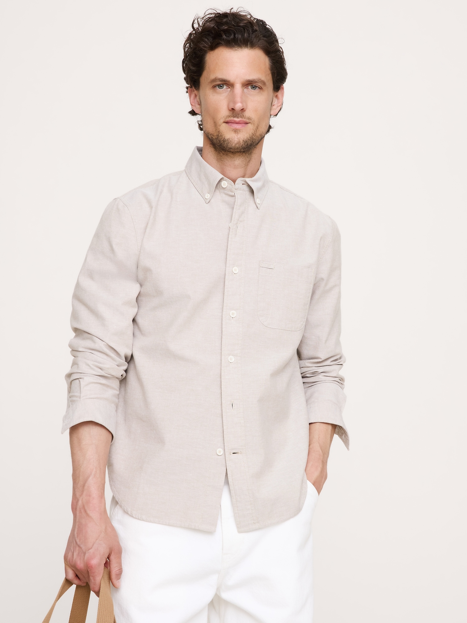Standard-Fit Cotton Oxford Shirt