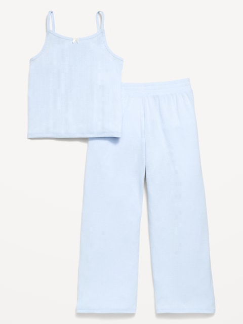 PYJAMA CÔTELÉ COMPOSÉ D'UNE CAMISOLE ET D'UN PANTALON POUR FILLE