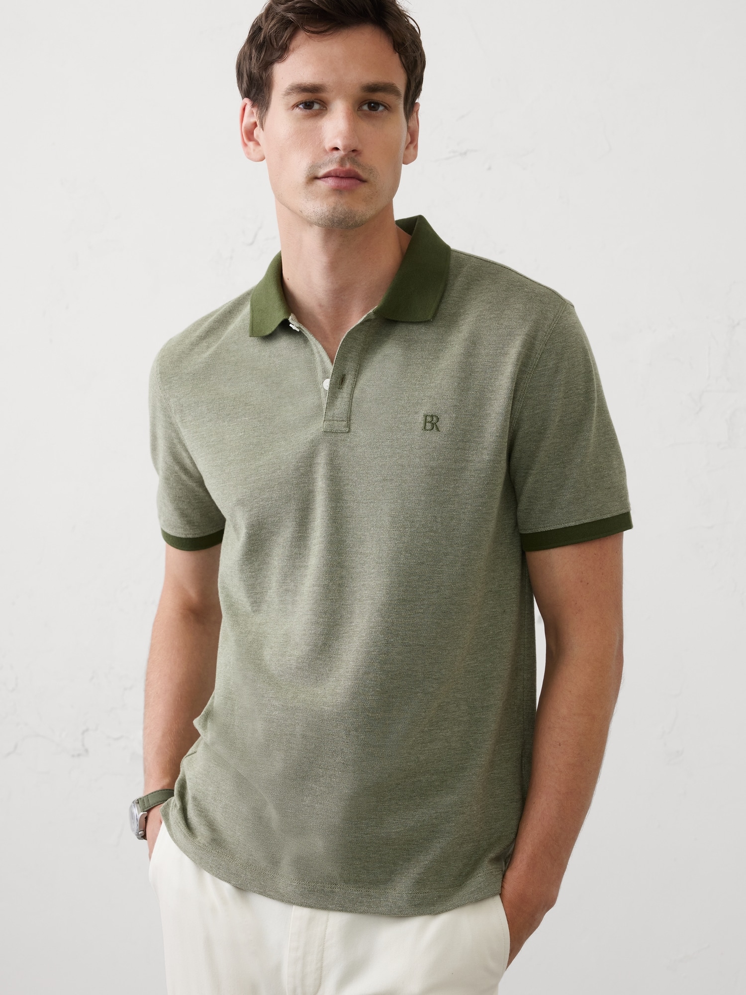 Standard-Fit Pique Polo