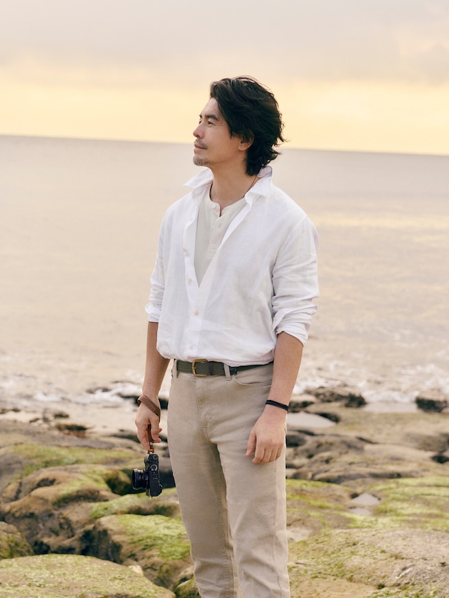 FUJI リネンスタンダードシャツ オフホワイト 2 新品 婦人 リネン 