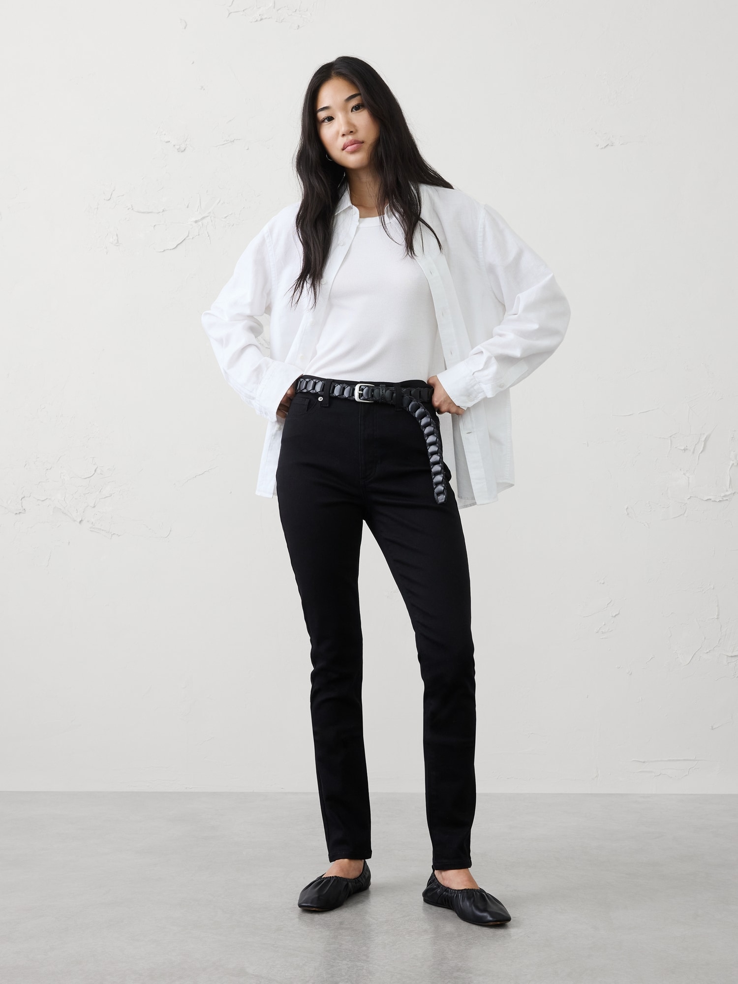 JEAN ULTRA-ÉTROIT À TAILLE HAUTE