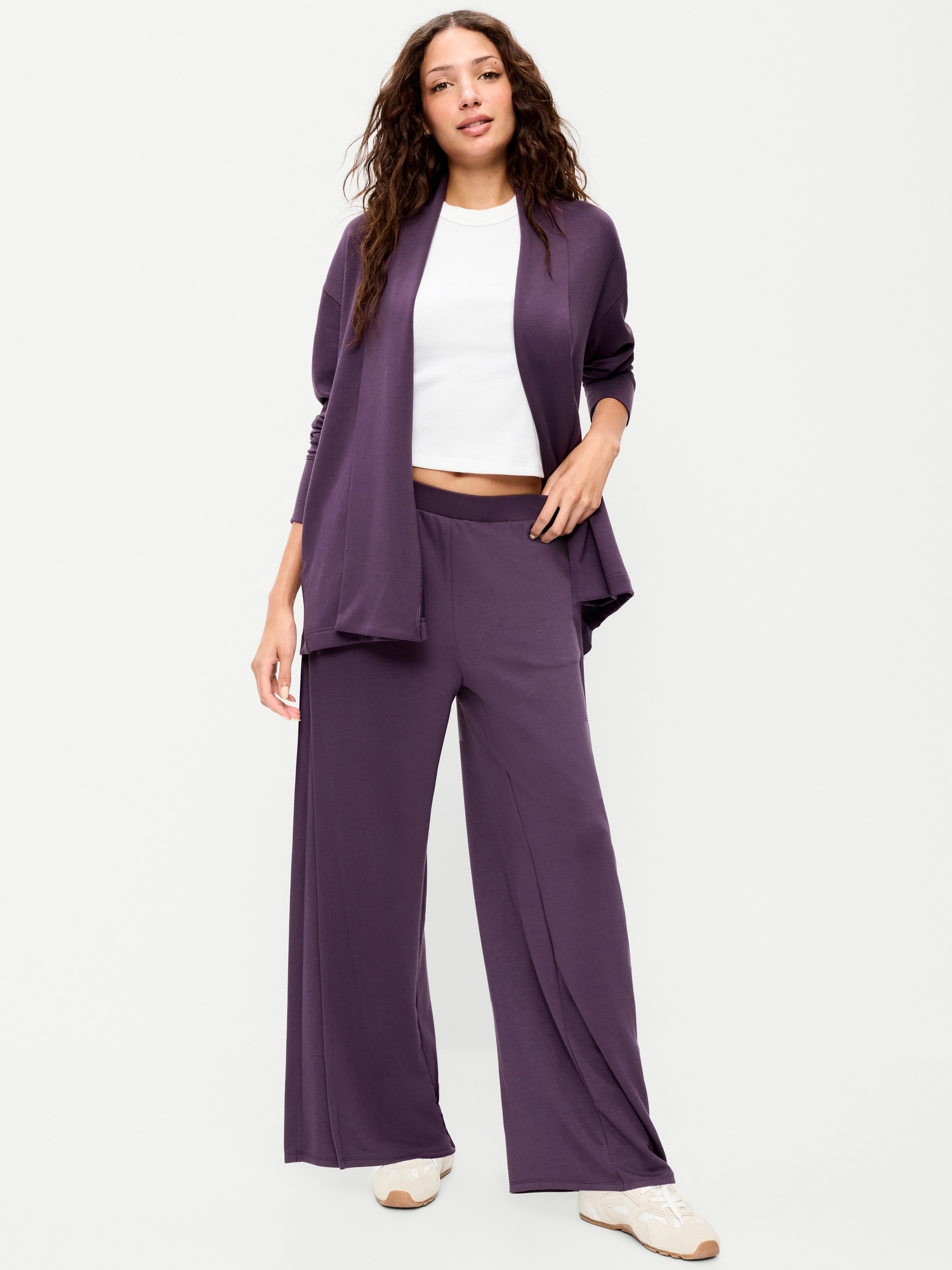 High-Waisted Bounce Lite Drapey Wide-Leg Sweatpants