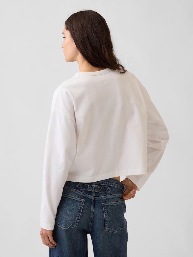 ニット オーバーサイズ クロップドTシャツ-2