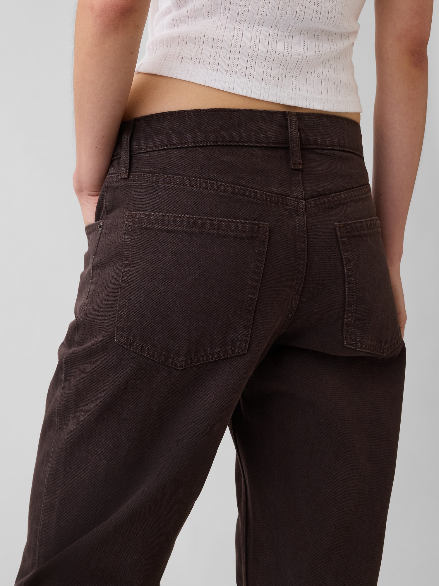 Mid Rise Straight Taper Jeans