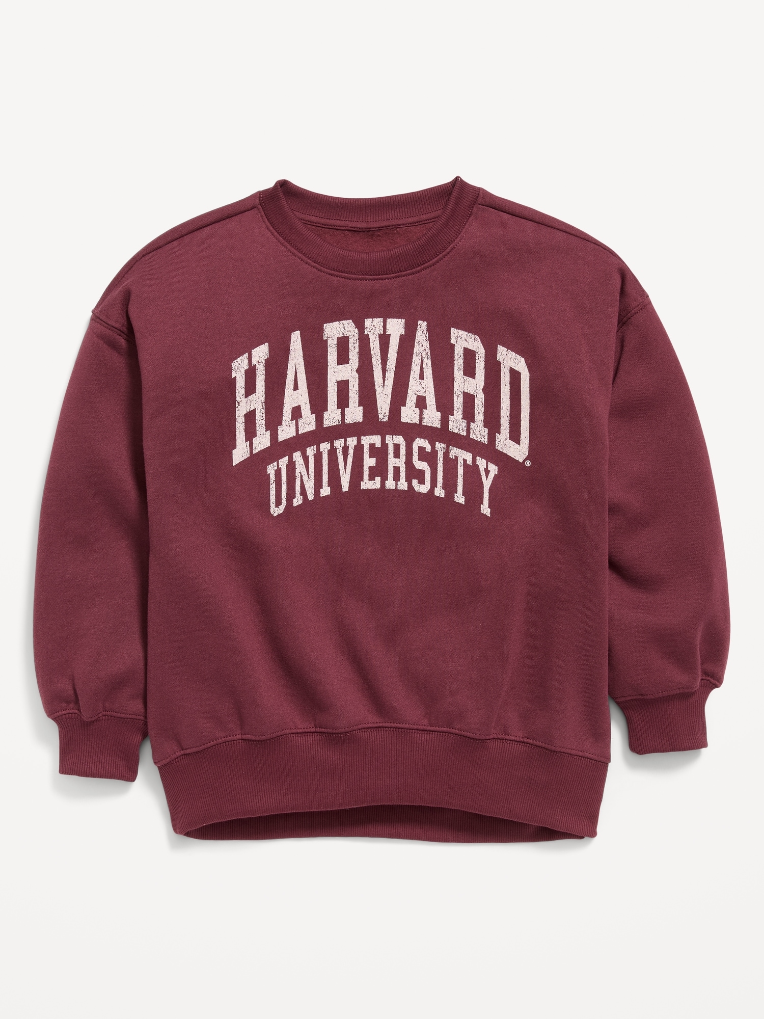 CHANDAIL LONG SURDIMENSIONNÉ DE STYLE UNIVERSITAIRE EN COTON OUATÉ POUR FILLE