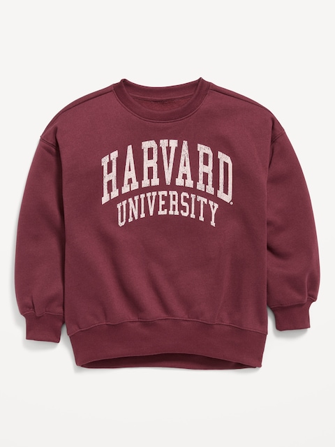 College Oversized Graphic Tunic Sweatshirt for Girls