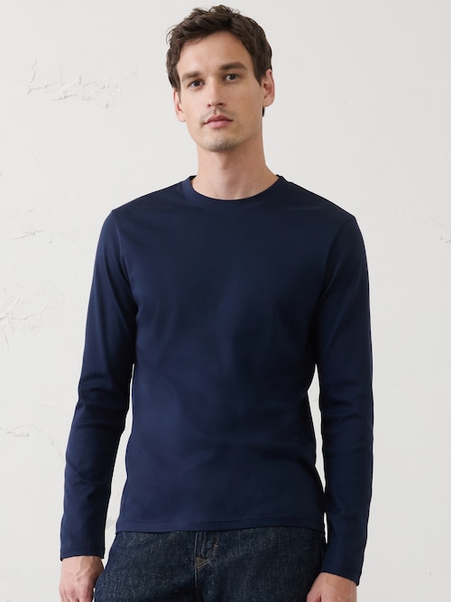 BR ファクトリー Luxe Touch スリムフィット ロングスリーブ Tシャツ