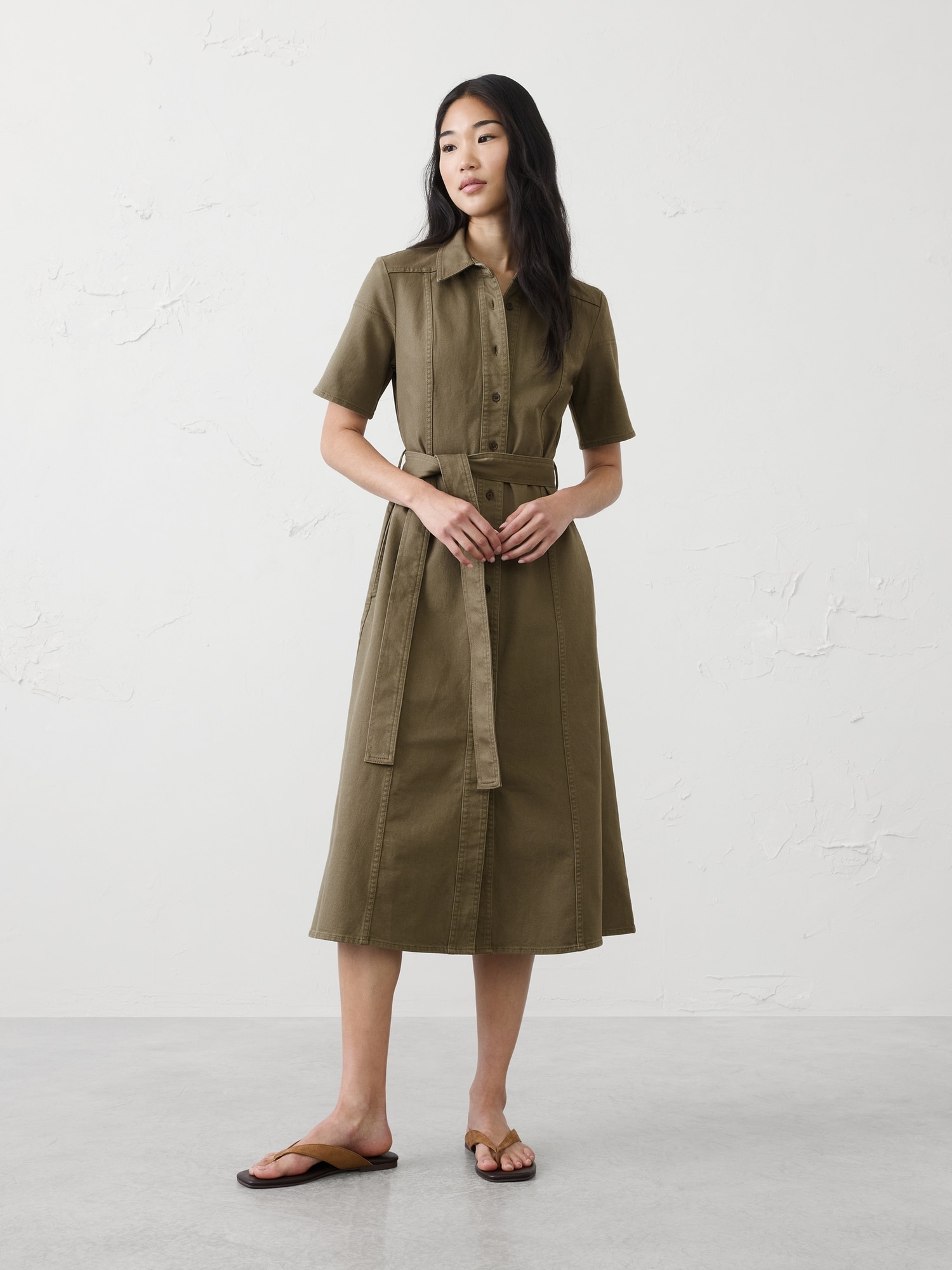 ROBE-CHEMISIER COURTE EN DENIM