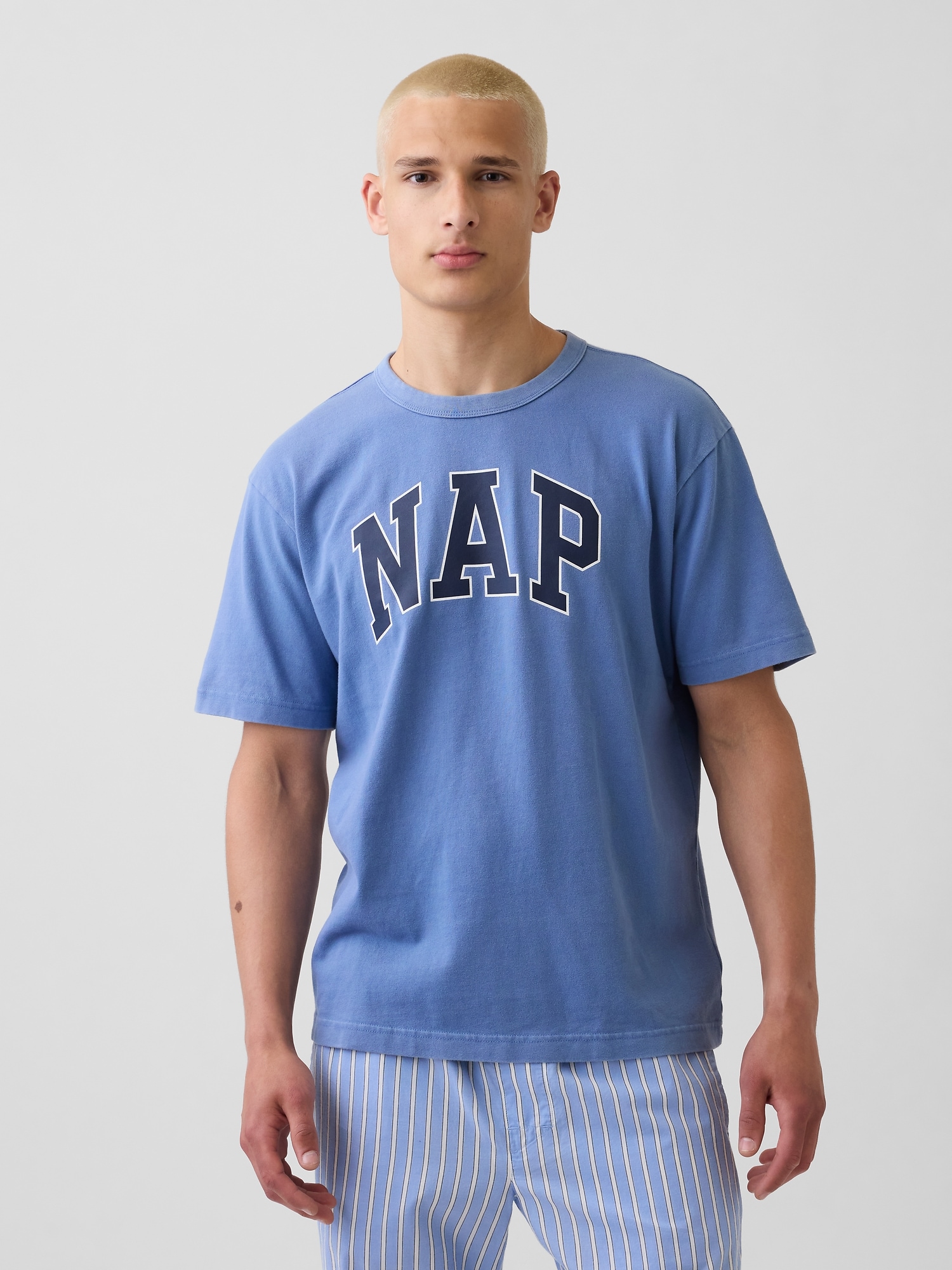 NAPロゴ オーバーサイズ パジャマTシャツ-4
