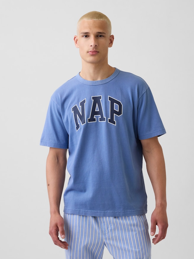 NAPロゴ オーバーサイズ パジャマTシャツ-4