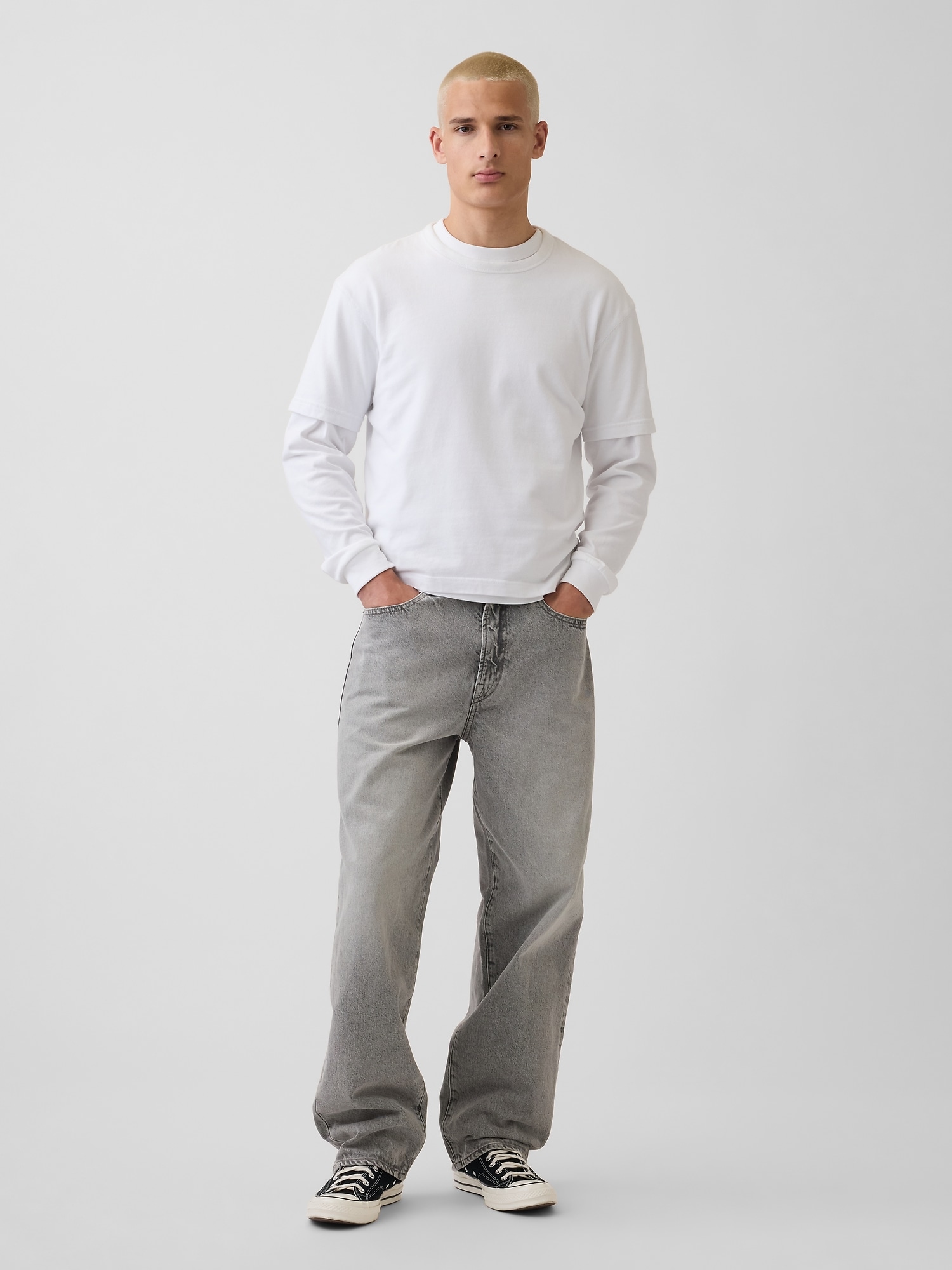 GAP PALACE スタジャン Sサイズ　グレー　美品 Gap公式オンラインストア | バギーデニム