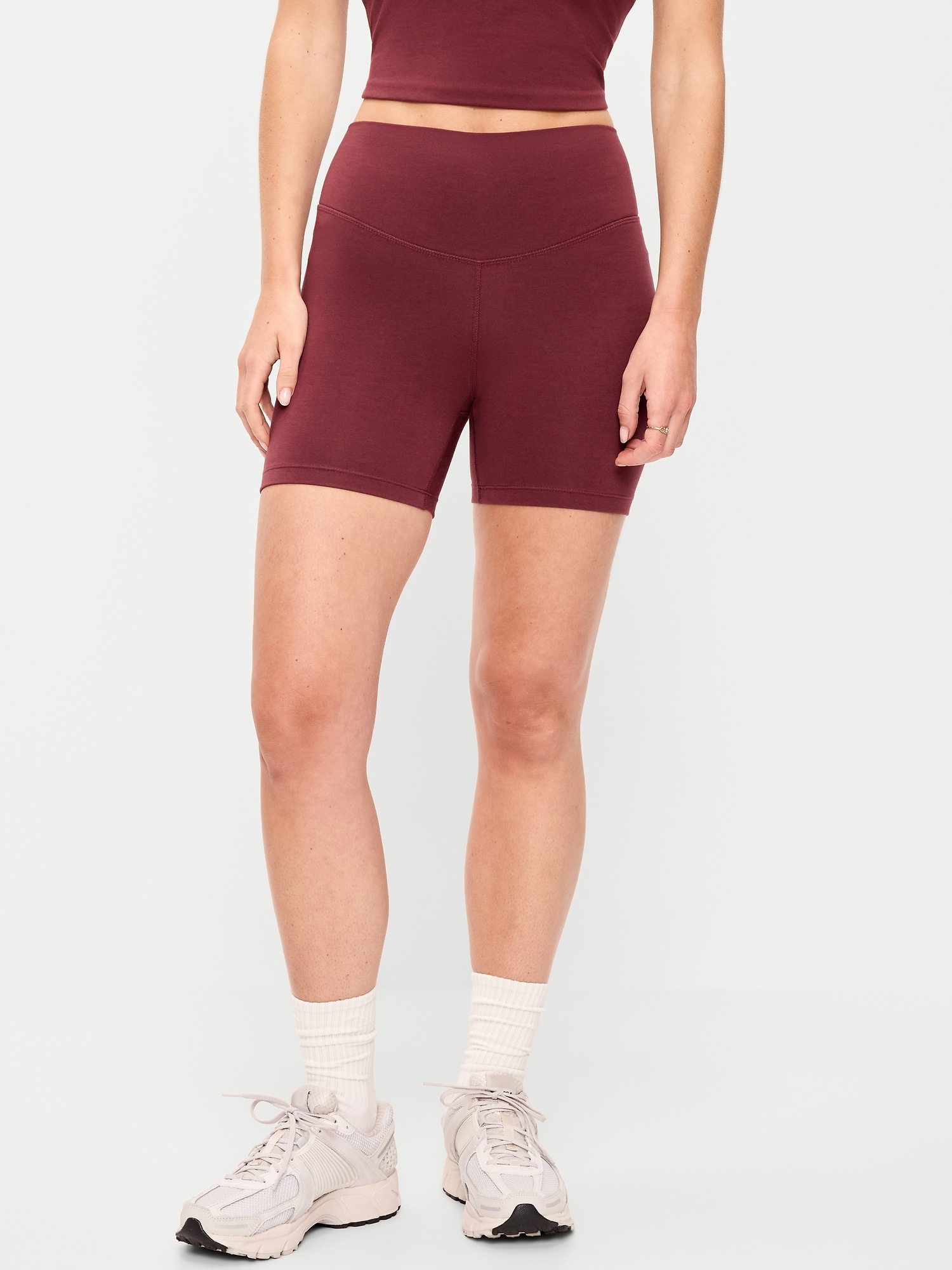 High-Waisted PowerChill Biker Shorts -- 5-inch inseam