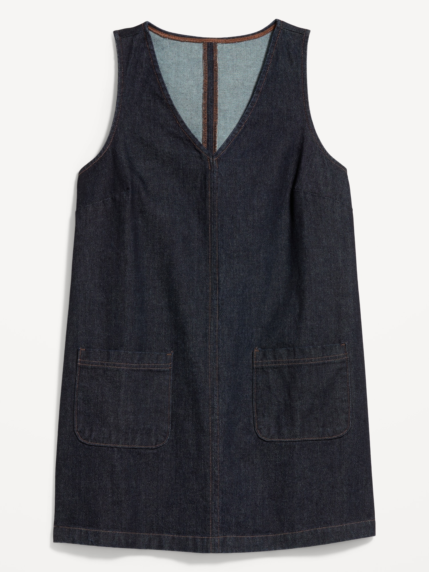 Patch Pocket Denim Mini Dress