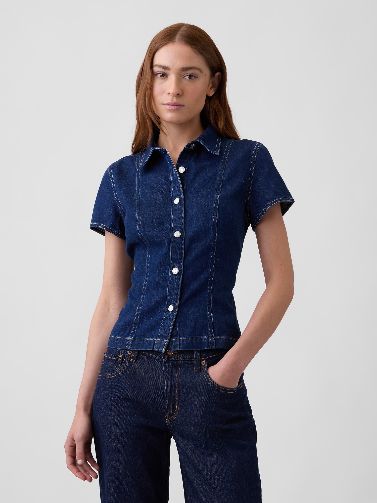 Fitted Denim Shirt