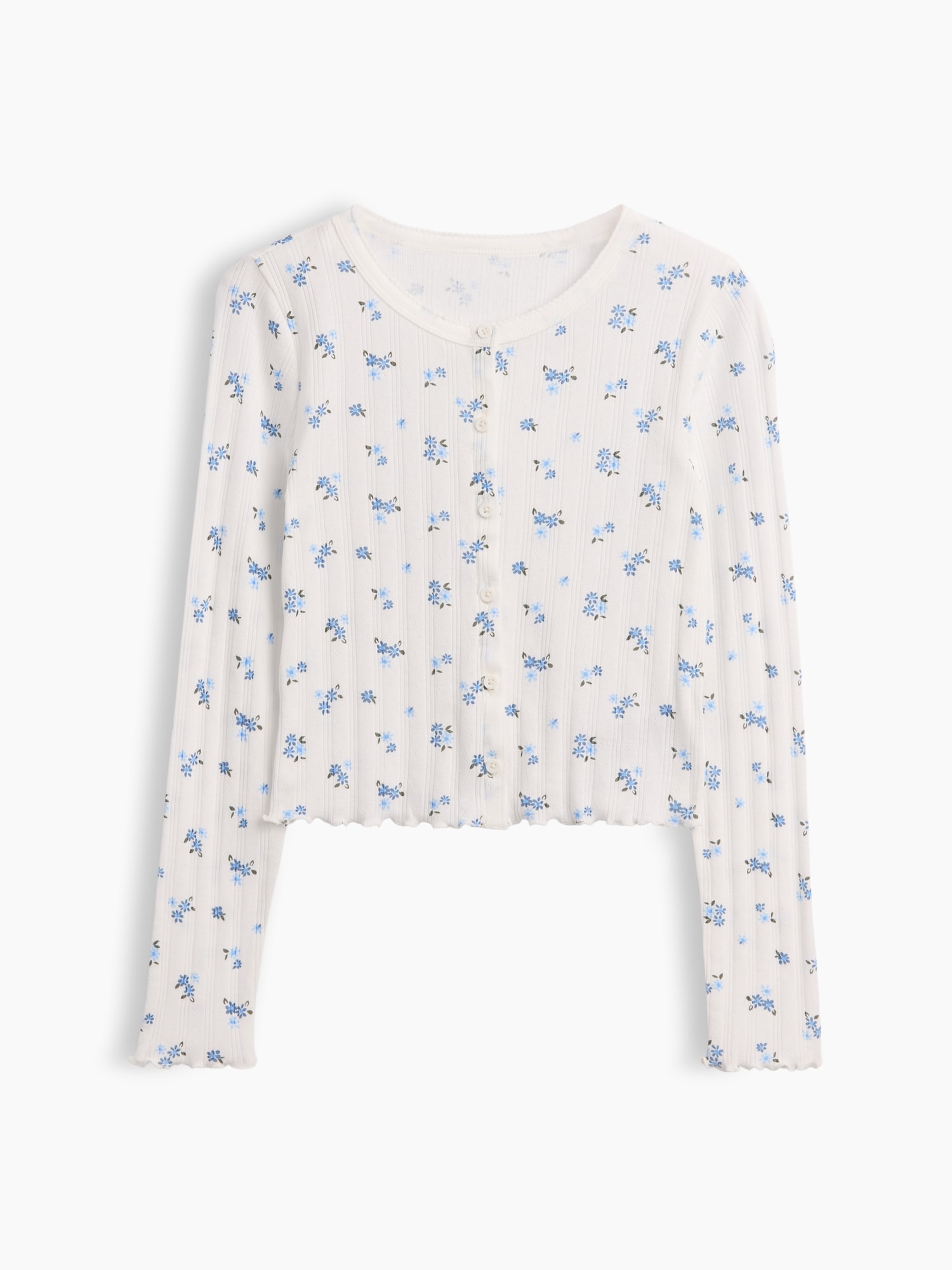 Kids Pointelle Rib Cardigan