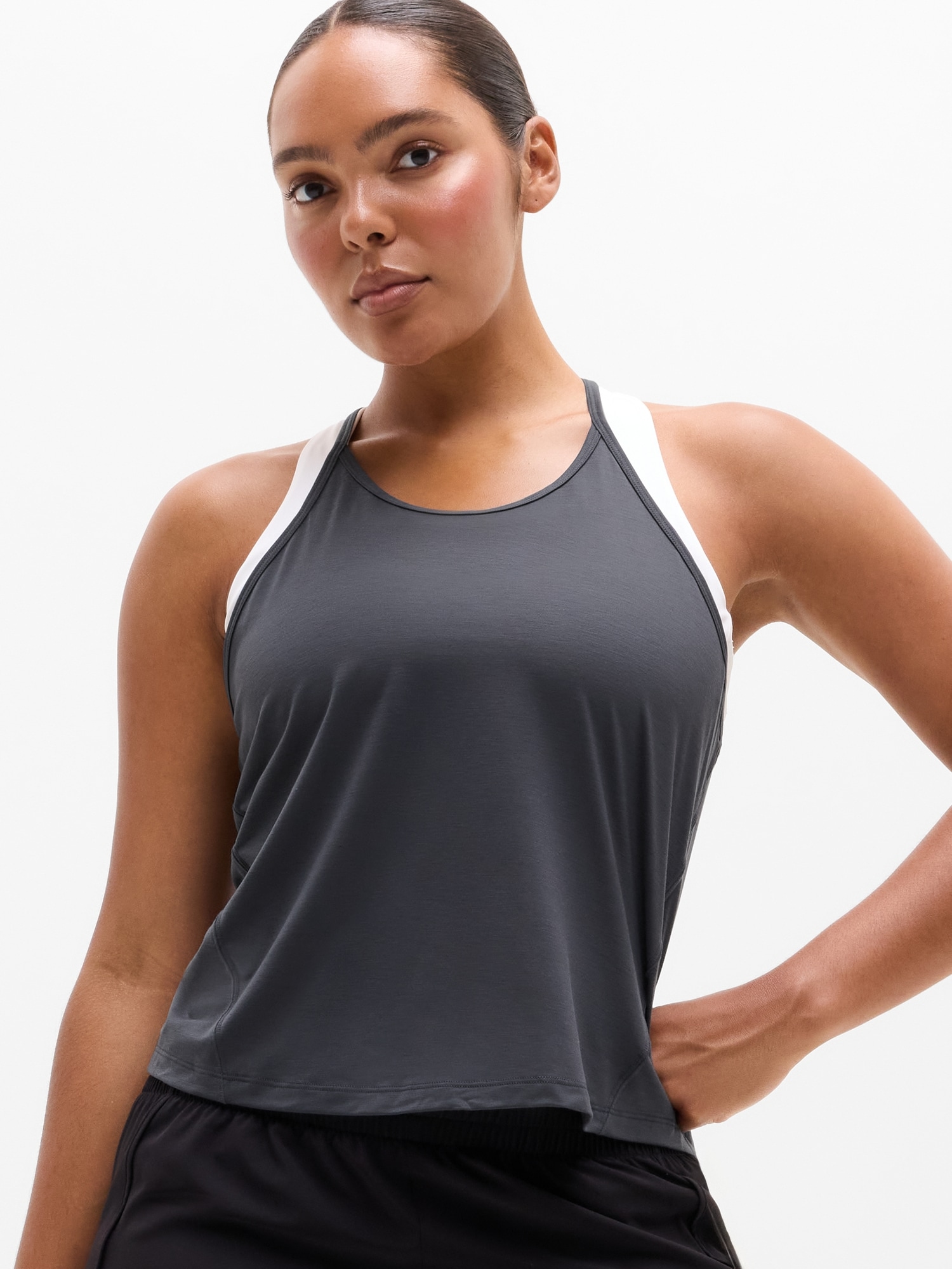 Athleta Trainknit Tank In Gray