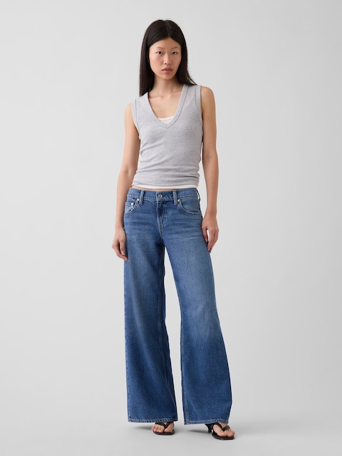 Low Rise UltraSoft Stride Wide-Leg Jeans