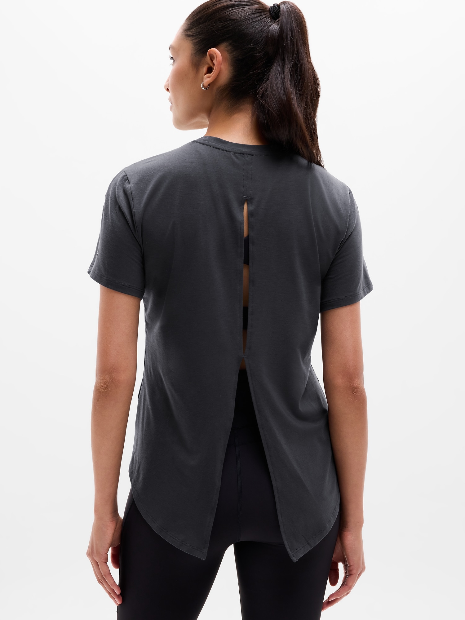 Athleta Trainknit Tee In Ash