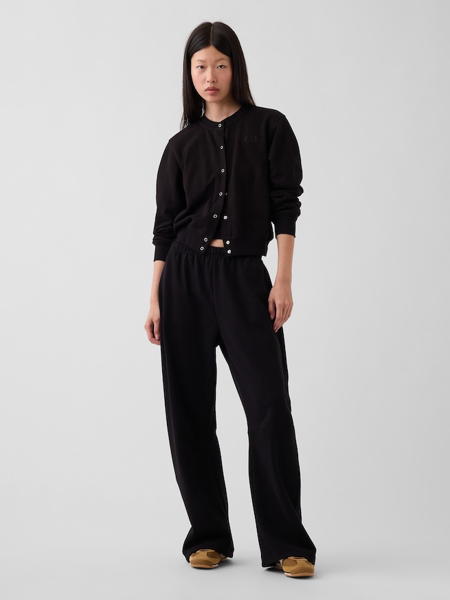 フレンチテリー  GAP NYCロゴ ルーズフィット バレル スウェットパンツ-0