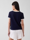 GAP NEW YORKロゴ リンガーTシャツ-2