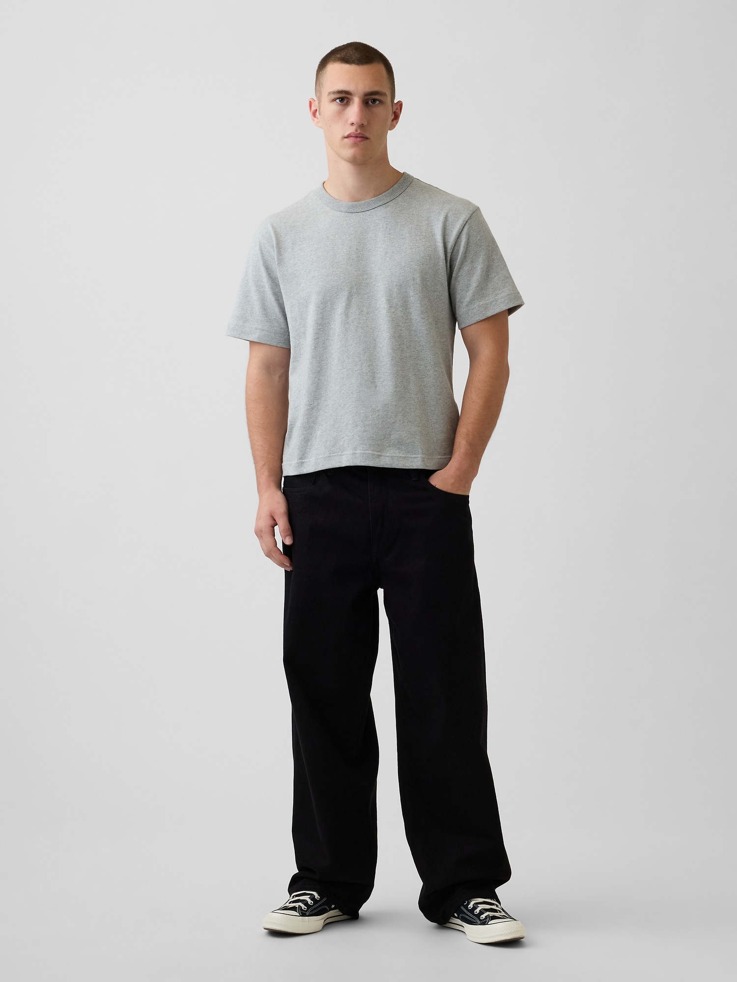 Gap公式オンラインストア | ヘビーウェイト クロップドTシャツ