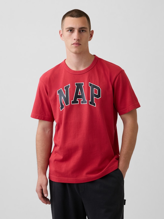 NAPロゴ オーバーサイズ パジャマTシャツ-4