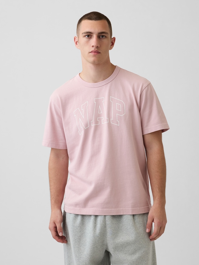 NAPロゴ オーバーサイズ パジャマTシャツ-4