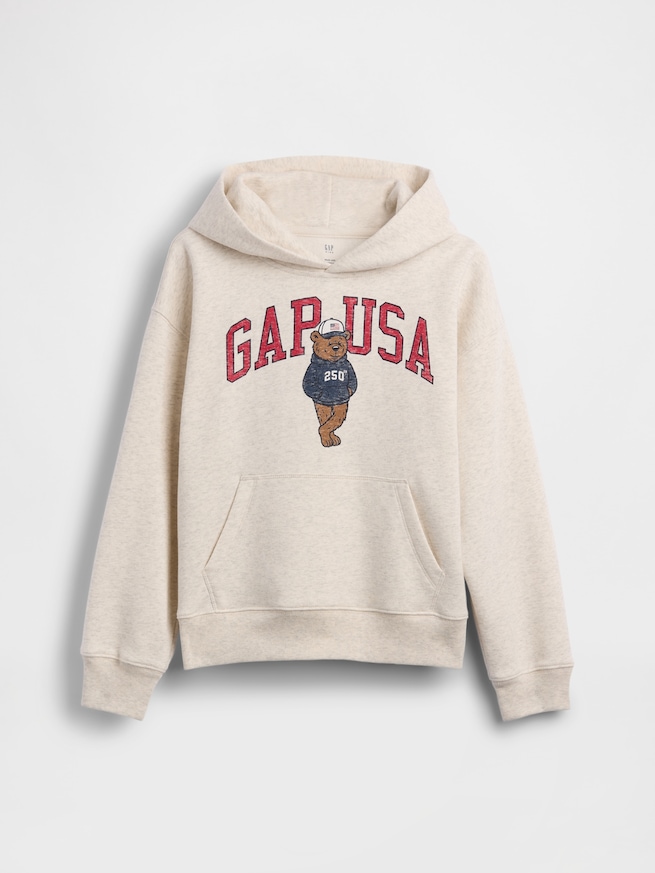 ヴィンテージソフト リラックスフィット ブラナンベア GAPロゴパーカー (キッズ)-5