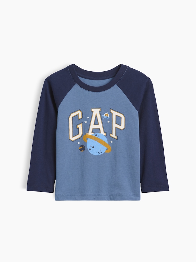 babyGap カラーブロック GAPロゴTシャツ-0