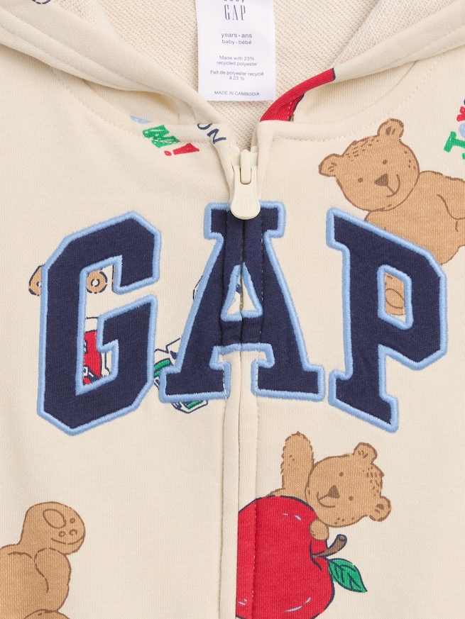 babyGap リラックスフィット フレンチテリーGAPロゴ ジップアップパーカー-2